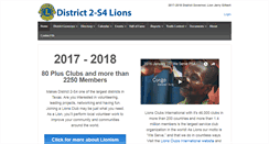Desktop Screenshot of district2s4lions.org
